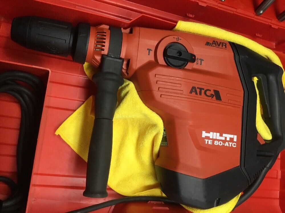 HILTI TE 80 ATC AVR, NEW, FREE KNIFE SET, BITS,  CHISELS, EXTRAS, FAST SHIP