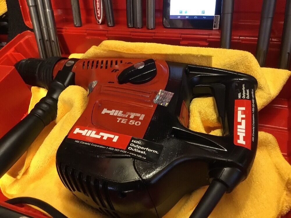 HILTI TE 50, PREOWNED, FREE TABLET, CORE BITS, CHISEL, FAST SHIP