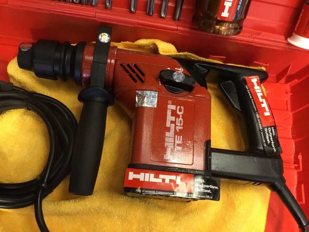 HILTI TE 15-C DRILL, EXCELLENT, FREE THERMO, BITS AND CHISEL