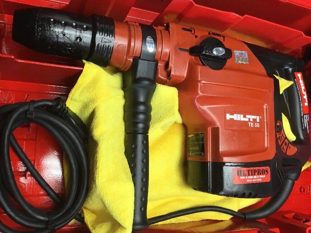 HILTI TE 56 HAMMER DRILL, PREOWNED, FREE KNIFE SET, A LOT OF EXTRAS, FAST SHIP