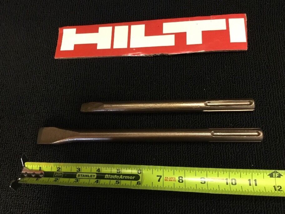 HILTI CHISEL SDS MAX SET FLAT 7/8" AND FLAT 1/2", PREOWNED