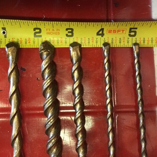 HILTI DRILL BIT 1/2", 3/8", 1/4", 3/16" SDS PLUS, SET OF 5