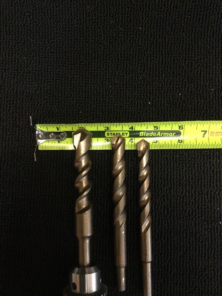 HILTI-BOSH SET OF PERCUSSION BIT 3/4", 5/8", 9/16",PREOWNED, FREE HAT