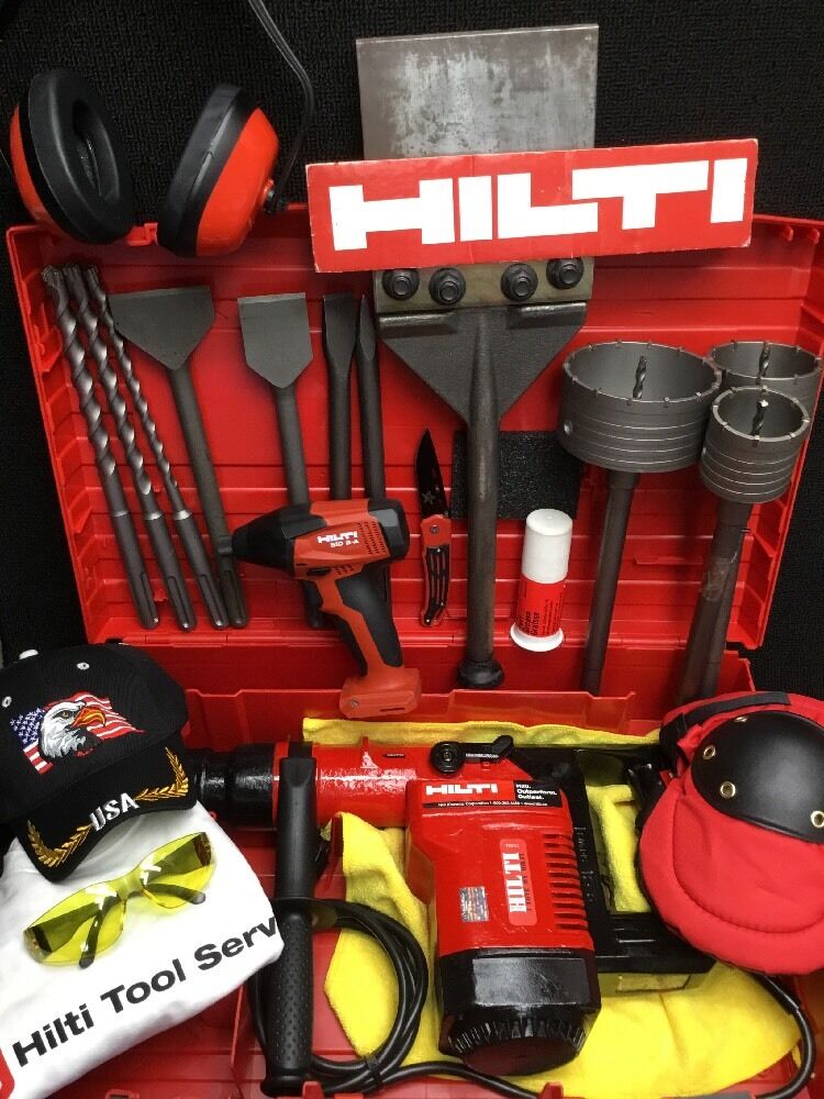 HILTI TE 74 HAMMER DRILL, PREOWNED, FREE SID 2-A, BITS, EXTRAS