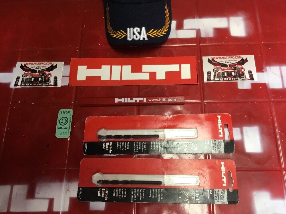 HILTI DRILL BIT TM 1/4" X 4", SET OF 2