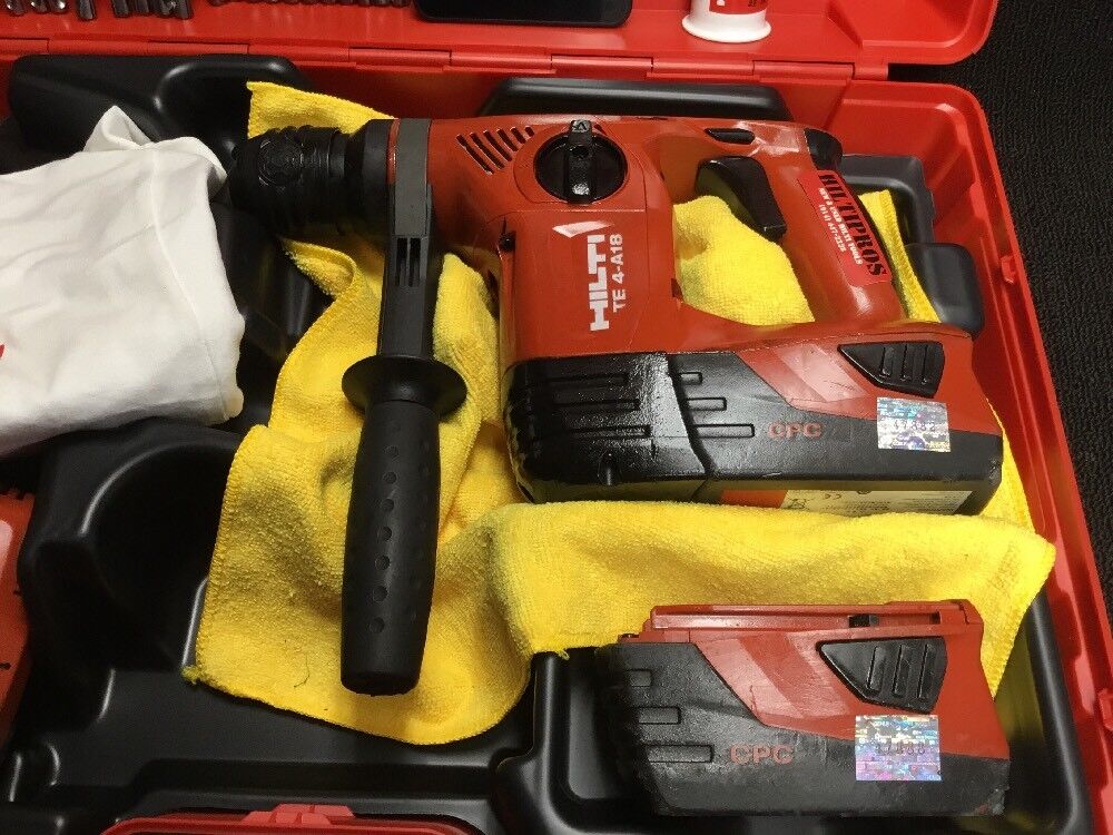 HILTI TE 4-A18 HAMMER DRILL, PREOWNED, FREE TABLET,  EXTRAS