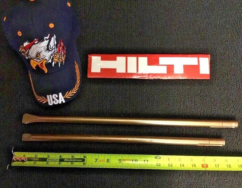 HILTI CHISEL TE F FLAT 3/4" & FLAT 5/8" , PREOWNED, TE 52, TE 55, AND MORE