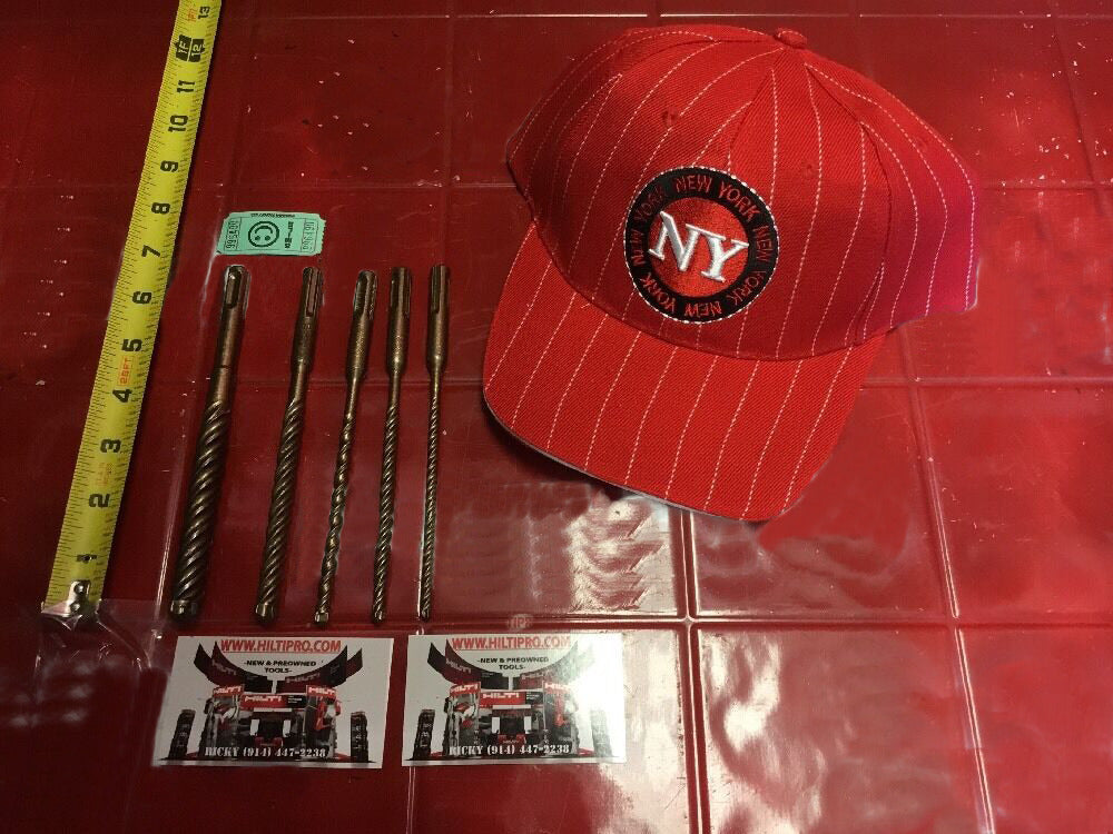 HILTI TE-CX 3/8", 1/2", 1/4", 3/16" SDS PLUS, SET OF 5, FREE HAT, FAST SHIP