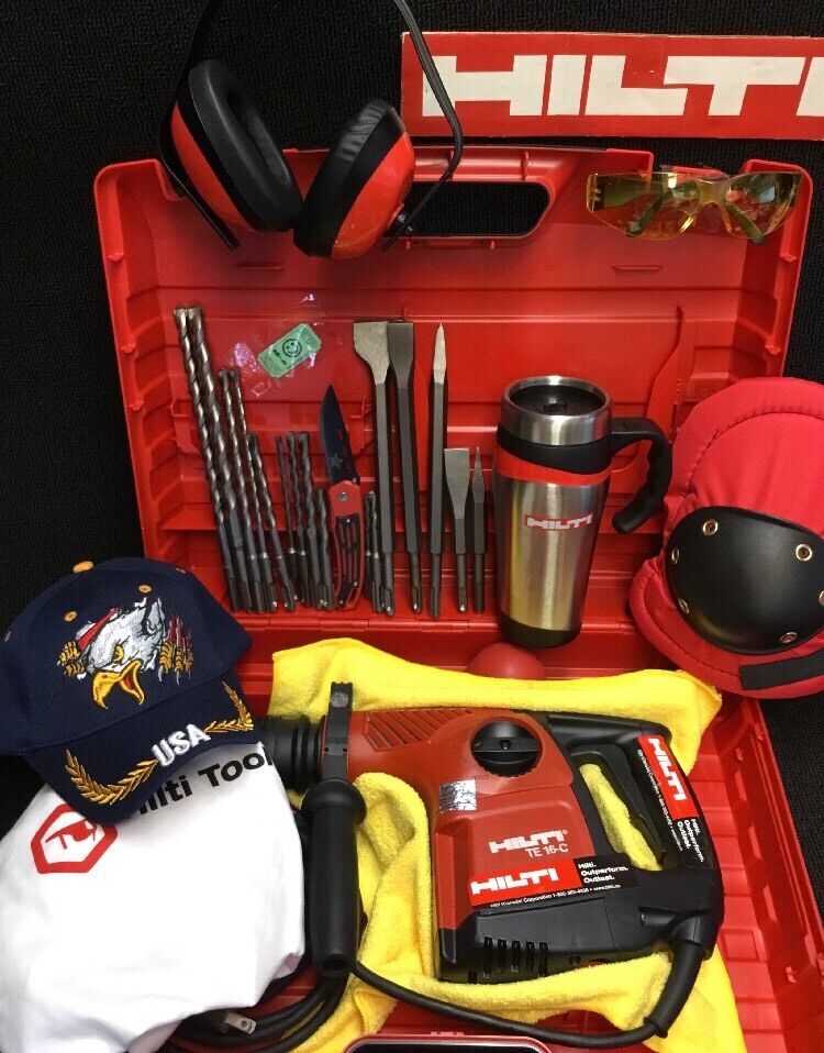 HILTI TE 16-C, PREOWNED, FREE MUG, BITS, T-SHIRT, MORE,