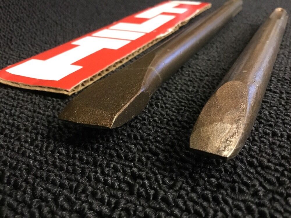 HILTI CHISEL SDS MAX SET FLAT 7/8" AND FLAT 1/2", PREOWNED