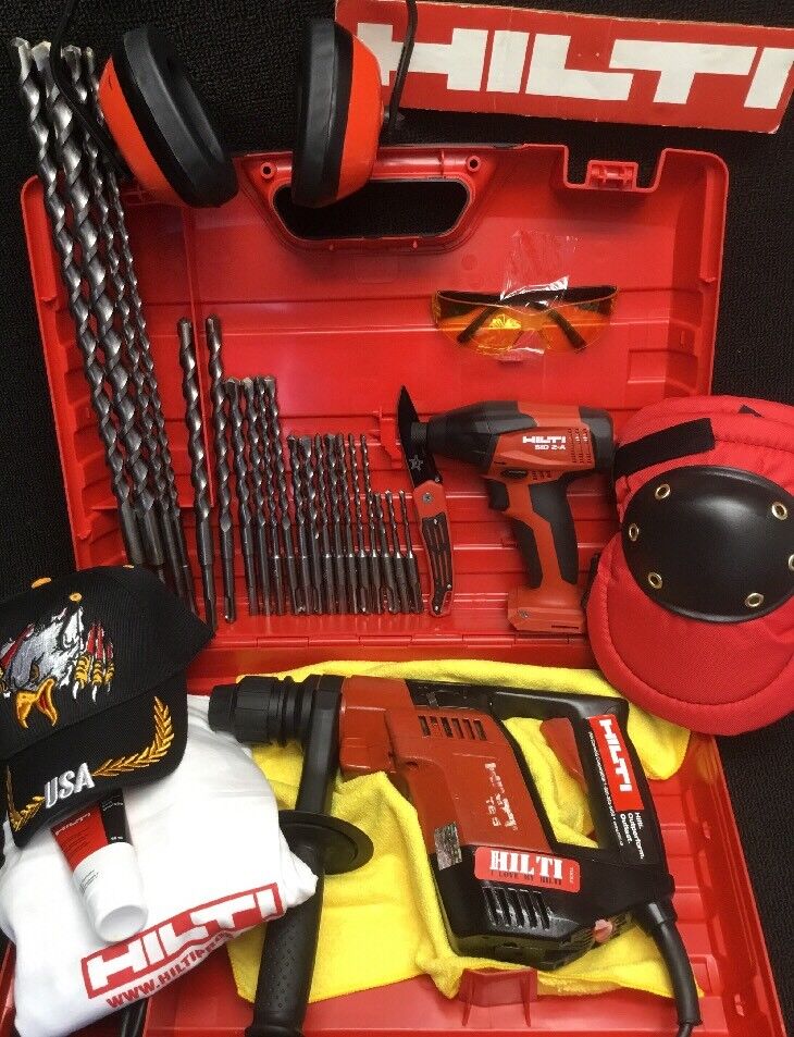 HILTI TE 5 HAMMER DRILL, FREE SID 2-A, REINFORCED HANDLE, BITS