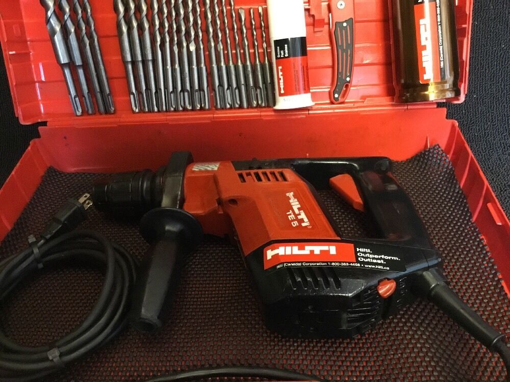 HILTI TE 5 PREOWNED, FREE THERMO, BITS, A LOT OF EXTRA ITEMS