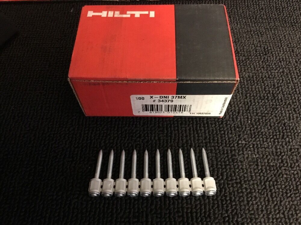 HILTI X-DNI 37 MX - BOX - 100 PC, FREE HAT, FAST SHIP