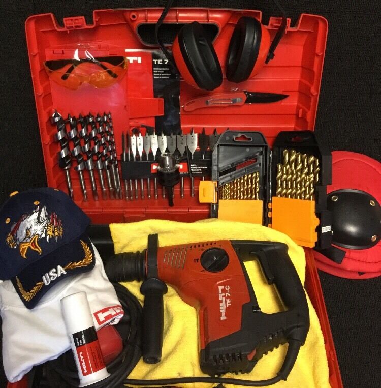 HILTI TE 7-C, PREOWNED, ORIGINAL, FREE BITS,  EXTRAS