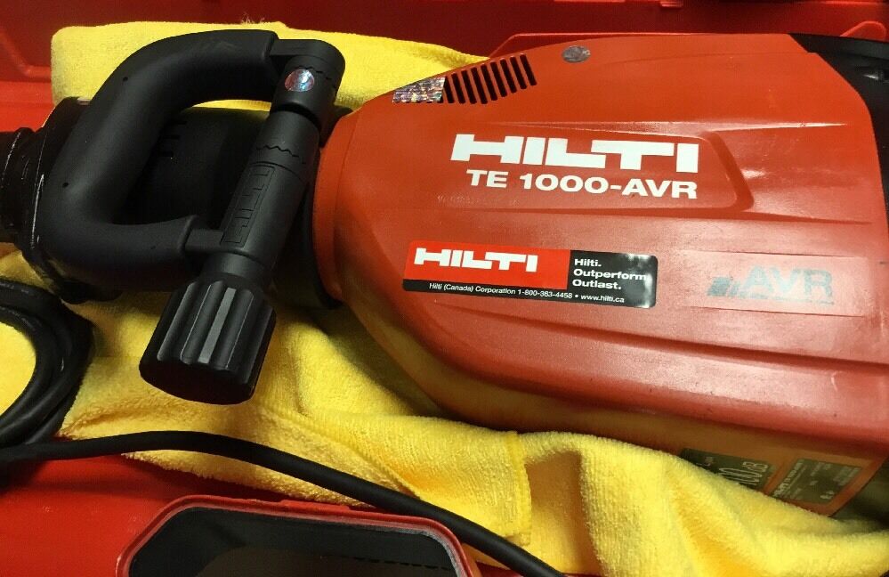 HILTI TE 1000 AVR HAMMER BREAKER, DISPLAY, FREE COFFEE MUG, CHISELS