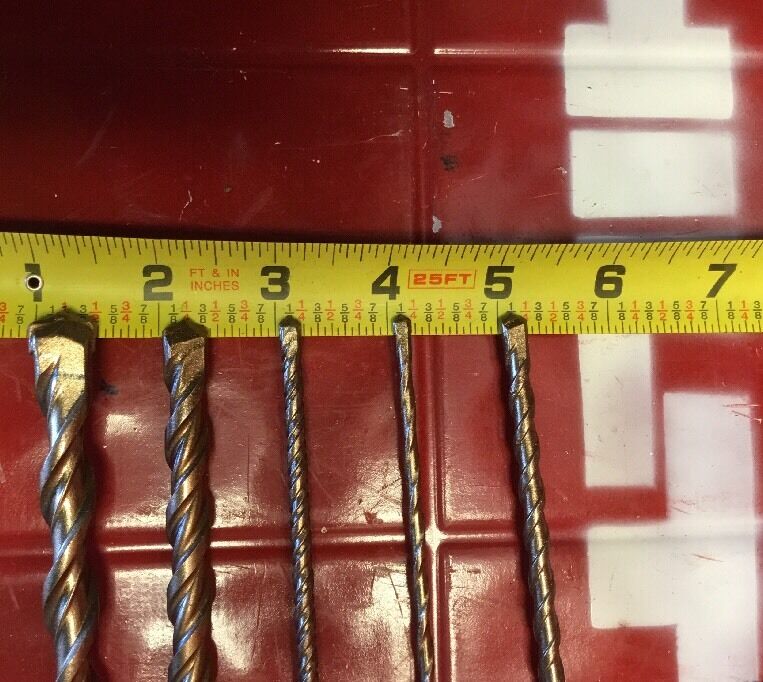 HILTI DRILL BIT 1/2", 1/4", 3/8" SDS PLUS, FREE EXTRAS, SET OF 5