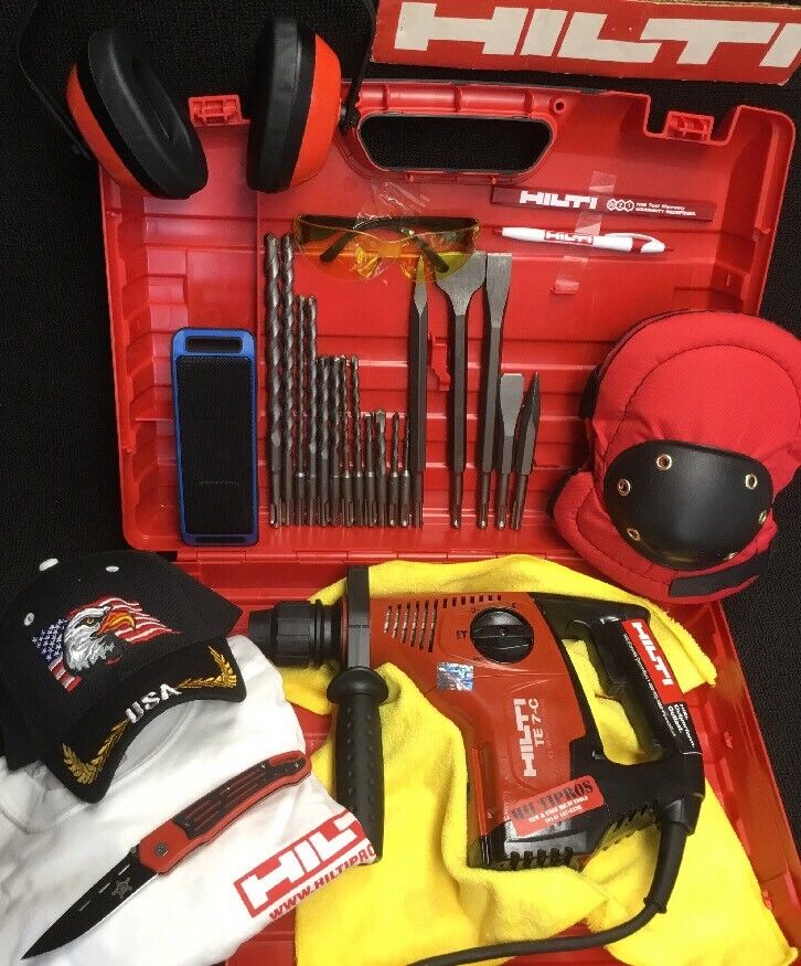 HILTI TE 7-C HAMMER DRILL, PREWONED, FREE SPEAKER, BITS, BUNCH EXTRAS, FAST SHIP