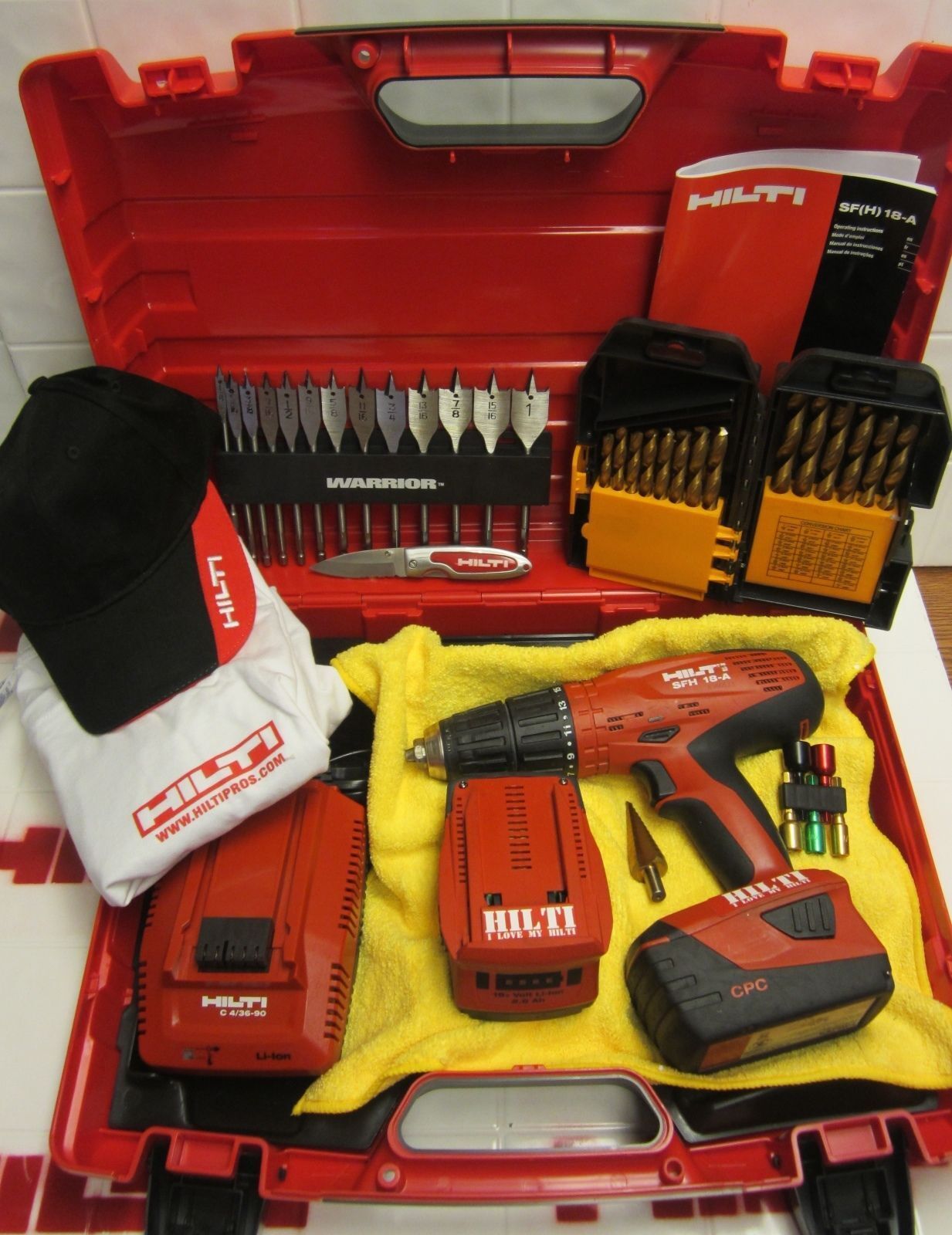 HILTI SFH 18-A DRILL SET WITH FREE EXTRAS, PREOWNED,ORIGINAL