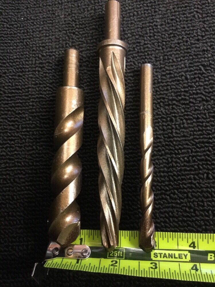 HILTI-BOSH SET OF PERCUSSION BIT 7/8", 1/2", 3/8",PREOWNED, FREE HAT