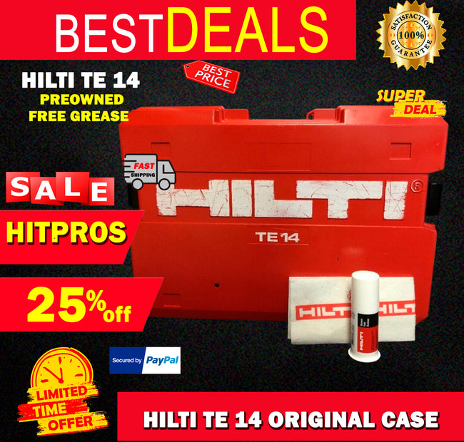 HILTI TE 14 (ONLY CASE) ORIGINAL, PREOWNED ,FREE HILTI GREASE