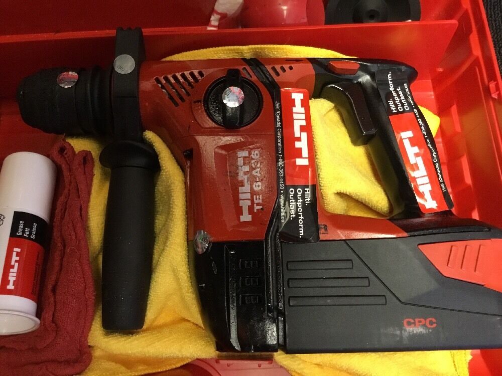 HILTI TE 6-A36 PREOWNED, FREE THERMO, BITS, LOT OF EXTRAS, FAST SHIP