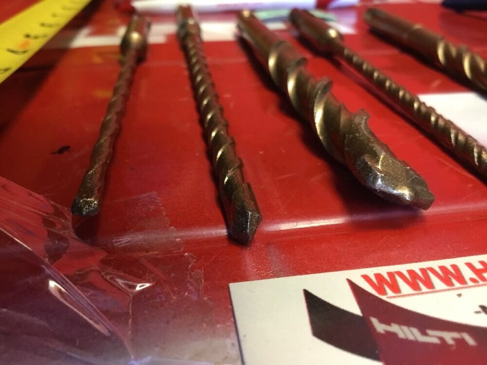 HILTI DRILL BIT 1/2", 1/4", 3/8" SDS PLUS, FREE EXTRAS, SET OF 5