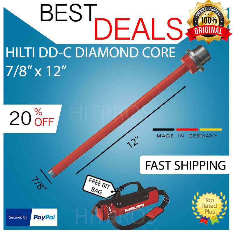 HILTI DIAMOND CORE BIT DD-C 22/300(7/8"x12") T2, BRAND NEW