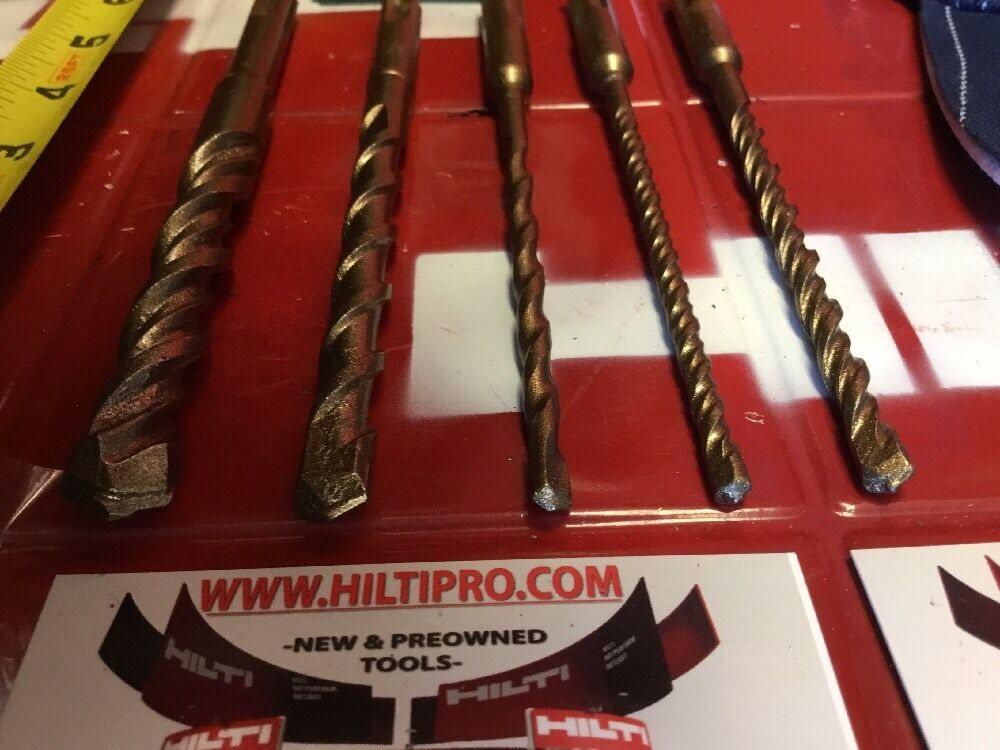 HILTI DRILL BIT 1/2", 1/4", 3/8" SDS PLUS, SET OF 5