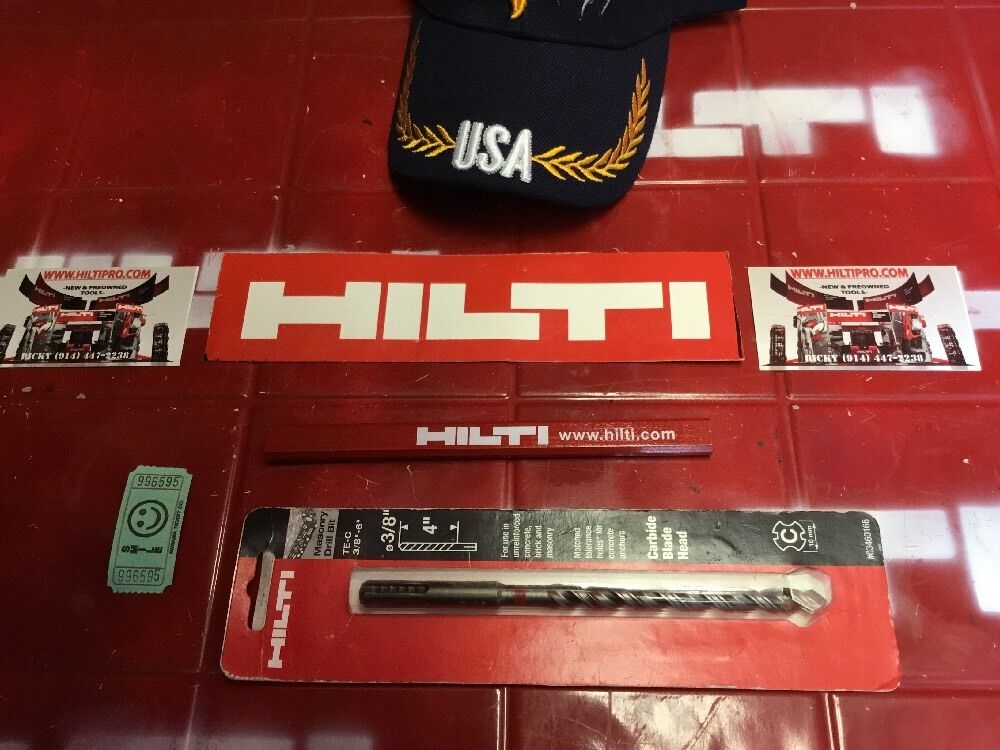 HILTI SDS PLUS 3/8" X 6" TE-C, FREE HAT, PENCIL, BRAND NEW