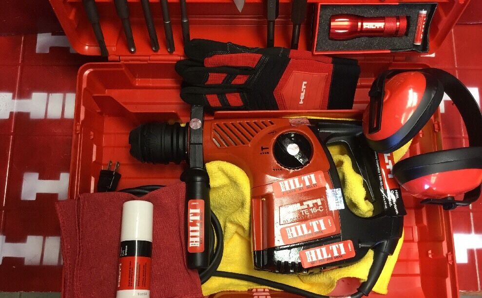 HILTI TE 16-C DRILL, PREOWNED, LOADED WITH FREE EXTRAS