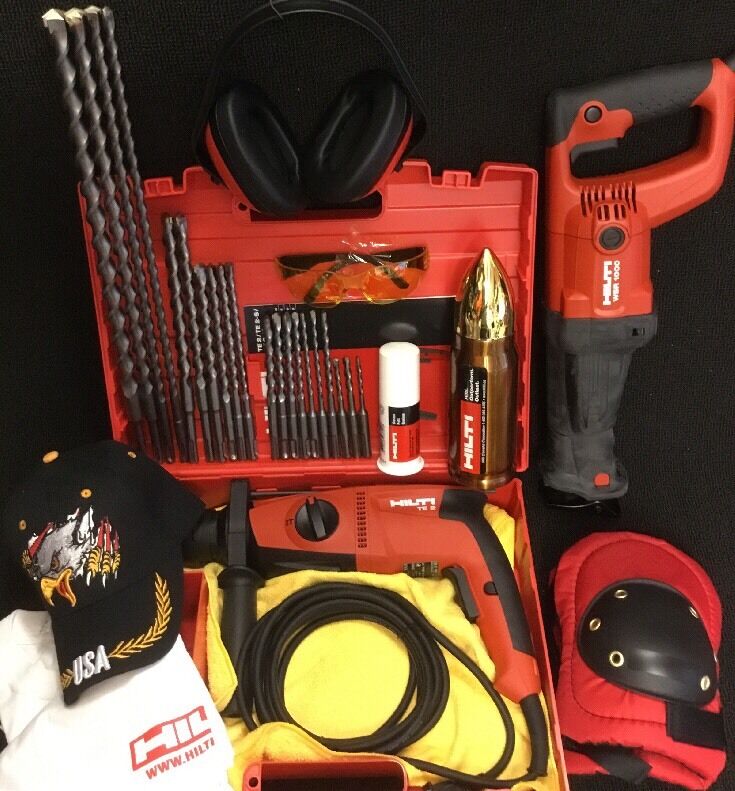 HILTI TE 2 DRILL, WSR 1000 RECIPROCATING SAW, NEW, FREE THERMO, BITS