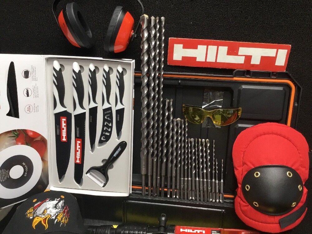 HILTI TE 22 HAMMER DRILL, PREOWNED, FREE KNIFE SET,  EXTRAS