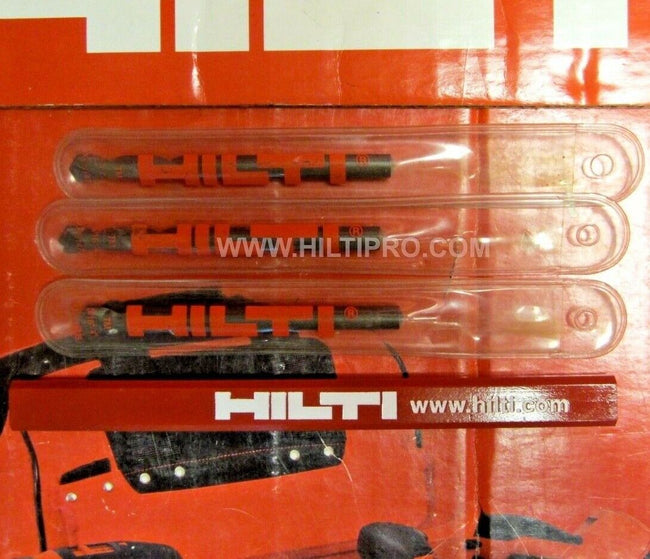 HILTI 5/16" X 4" PERCUSSION MASONRY BIT (SET OF 3), FREE PENCIL