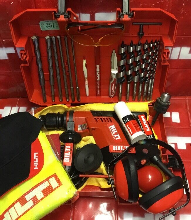 HILTI TE 5 HAMMER DRILL, PREOWNED, LOADED BITS,