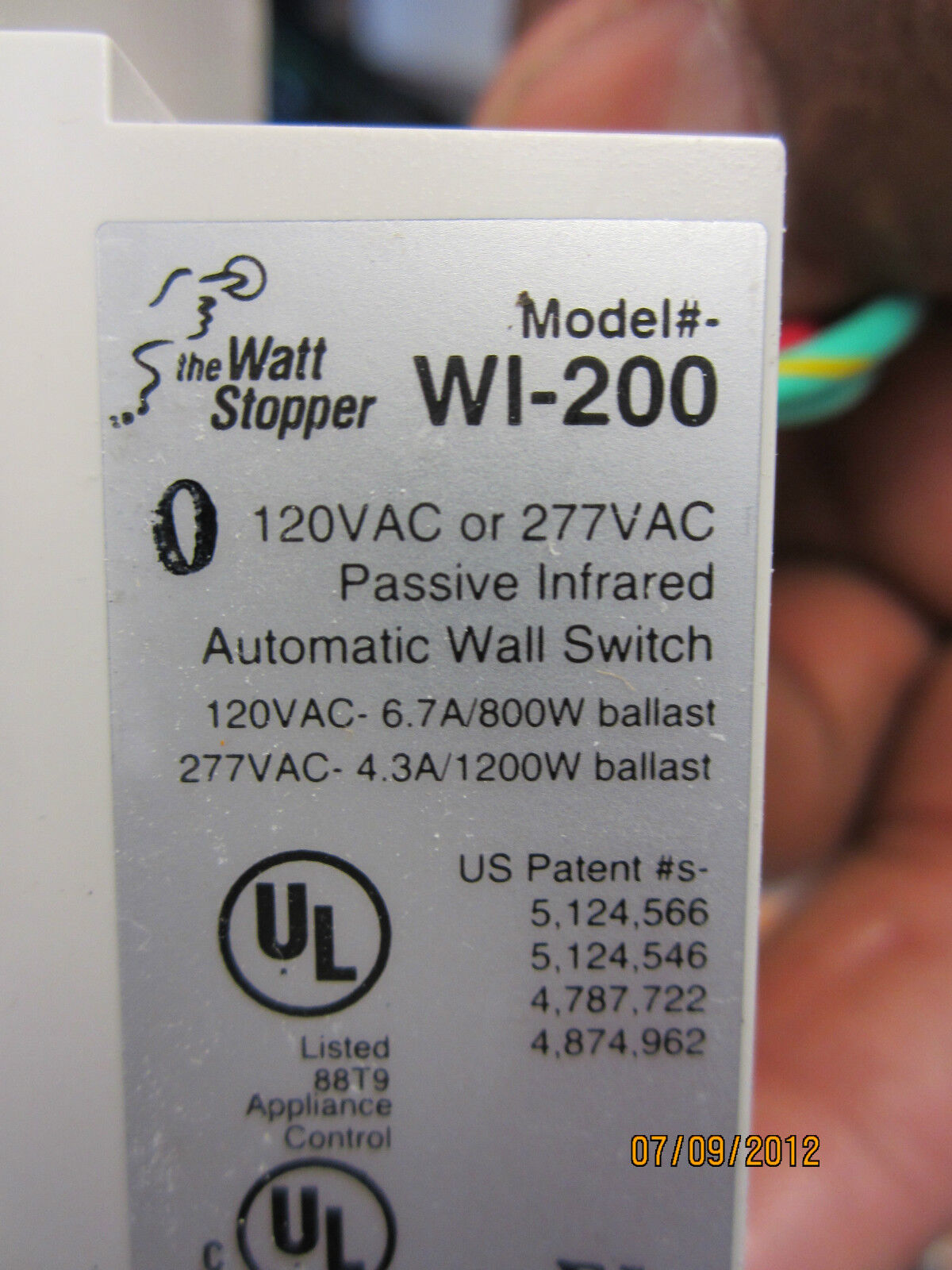 WALL MOTION  SENSOR , REPLACE SWITCH . LIGHTS WORKS AUTOMATIC ON-OFF