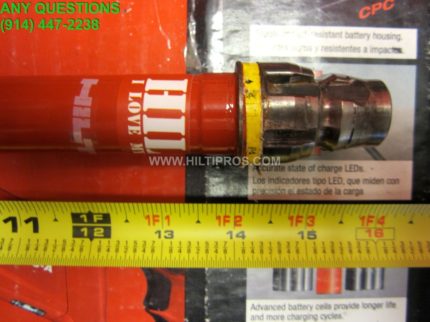 HILTI DIAM CORE BIT DD-BI 1" X 16",  PREOWNED