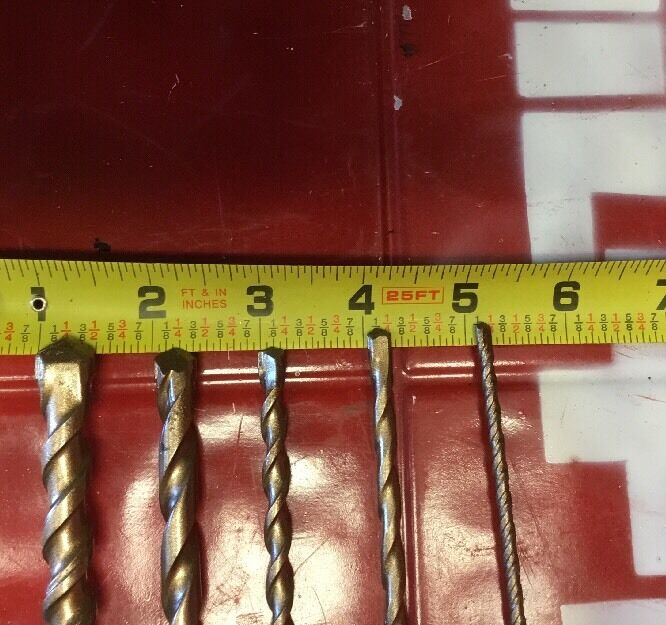 HILTI DRILL BIT 1/2", 3/8", 1/4" SDS PLUS, SET OF 5,