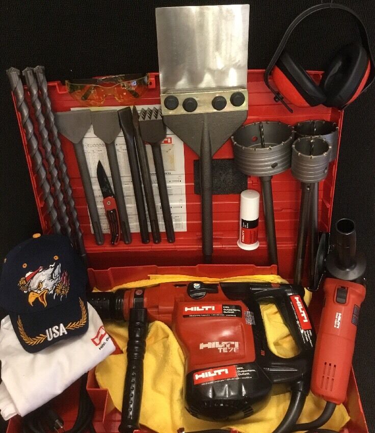 HILTI TE 76 PREOWNED, FREE HILTI GRINDER, BITS, A LOT OF EXTRAS, FAST SHIP