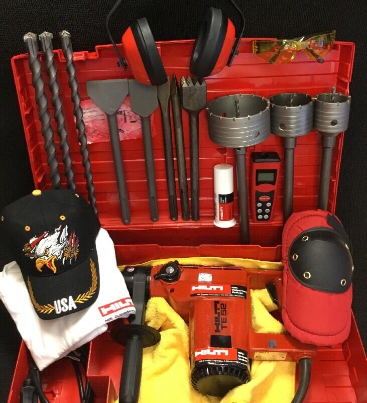 HILTI TE 52 PREOWNED, FREE LASER METER, BITS AND CHISELS, FAST SHIP