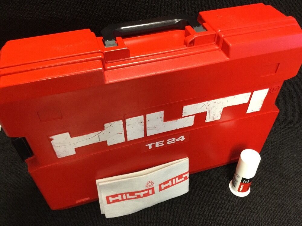 HILTI TE 24 CASE,  PREOWNED, ORIGINAL, FREE HILTI GREASE INCLUDED