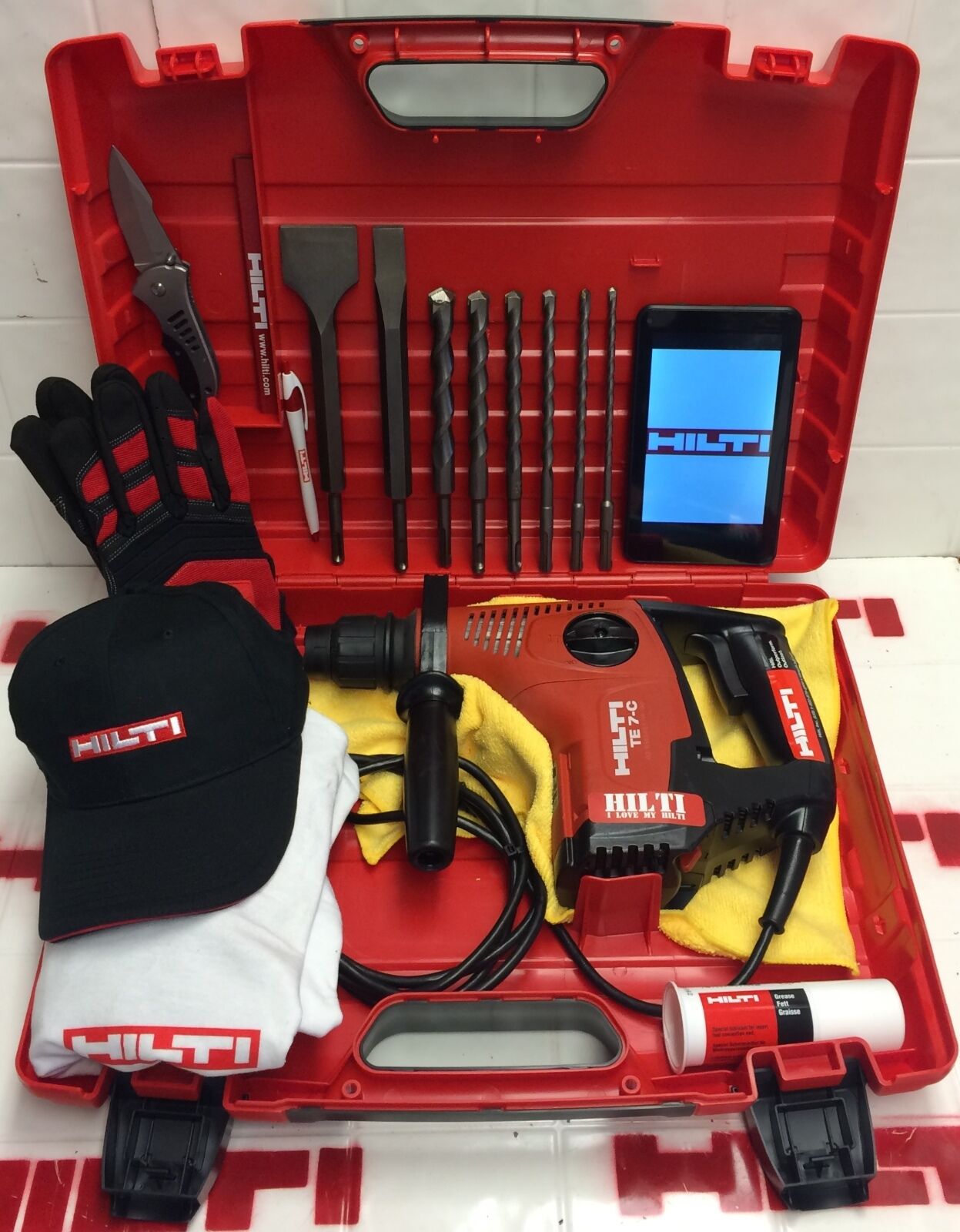 HILTI TE 7-C MINT CONDITION, FREE TABLET, BITS, A LOT OF EXTRA