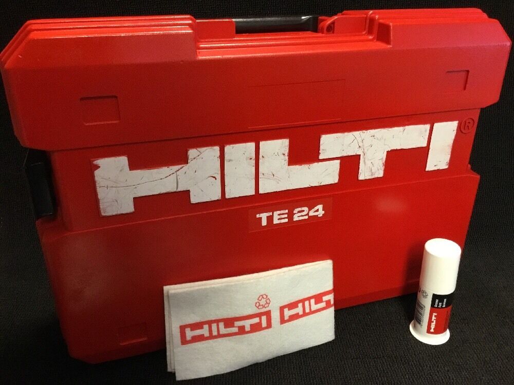 HILTI TE 24 CASE,  PREOWNED, ORIGINAL, FREE HILTI GREASE INCLUDED