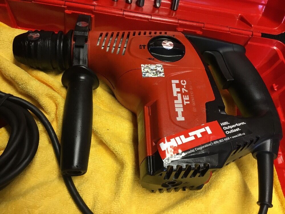 HILTI TE 7-C, PREOWNED, FREE THERMO BOTTLE, BITS AND CHISELS