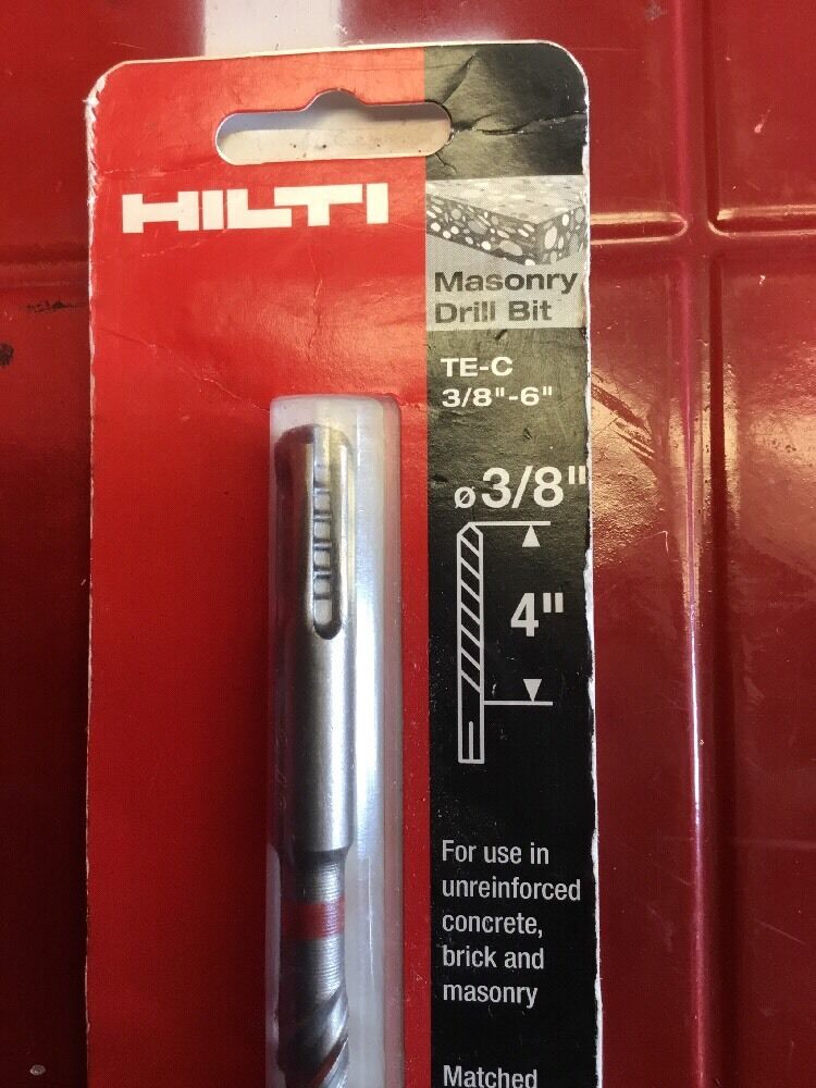 HILTI SDS PLUS 3/8" X 6" TE-C, FREE HAT, PENCIL, BRAND NEW