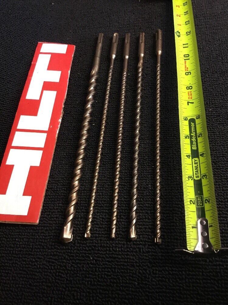 HILTI SET OF BITS SDS PLUS 1/2", 1/4", 5/16" PREOWNED, FREE HAT