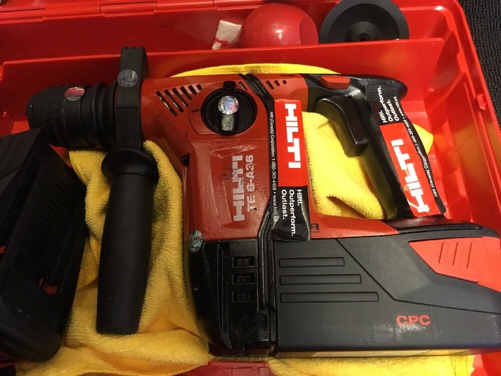 HILTI TE 6-A36 PREOWNED, FREE THERMO, BITS, LOT OF EXTRAS, FAST SHIP