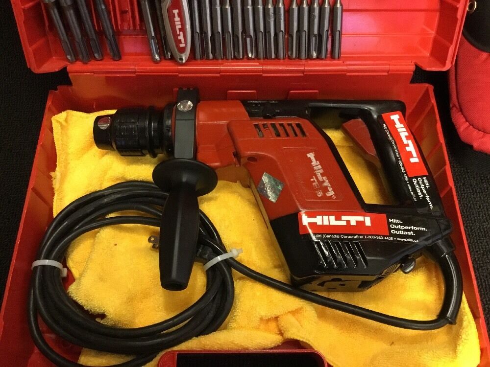 HILTI TE 5 PREOWNED, FREE COFFEE MUG, BITS, LOT OF EXTRAS