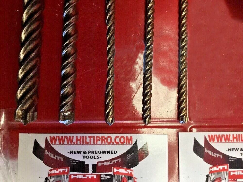 HILTI TE-CX 1/2", 3/8", 1/4", 3/16" SDS PLUS, SET OF 5, FREE HAT, FAST SHIPPING