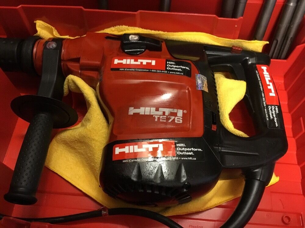 HILTI TE 76 PREOWNED, L@@K ,FREE LASER METER, BITS, CHISEL, EXTRAS, FAST SHIP