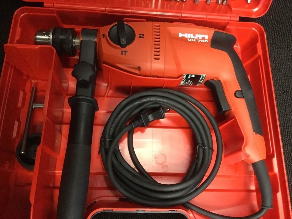 HILTI UH 700 HAMMER DRILL, NEW, FREE ANGLE GRINDER, A LOT OF EXTRAS